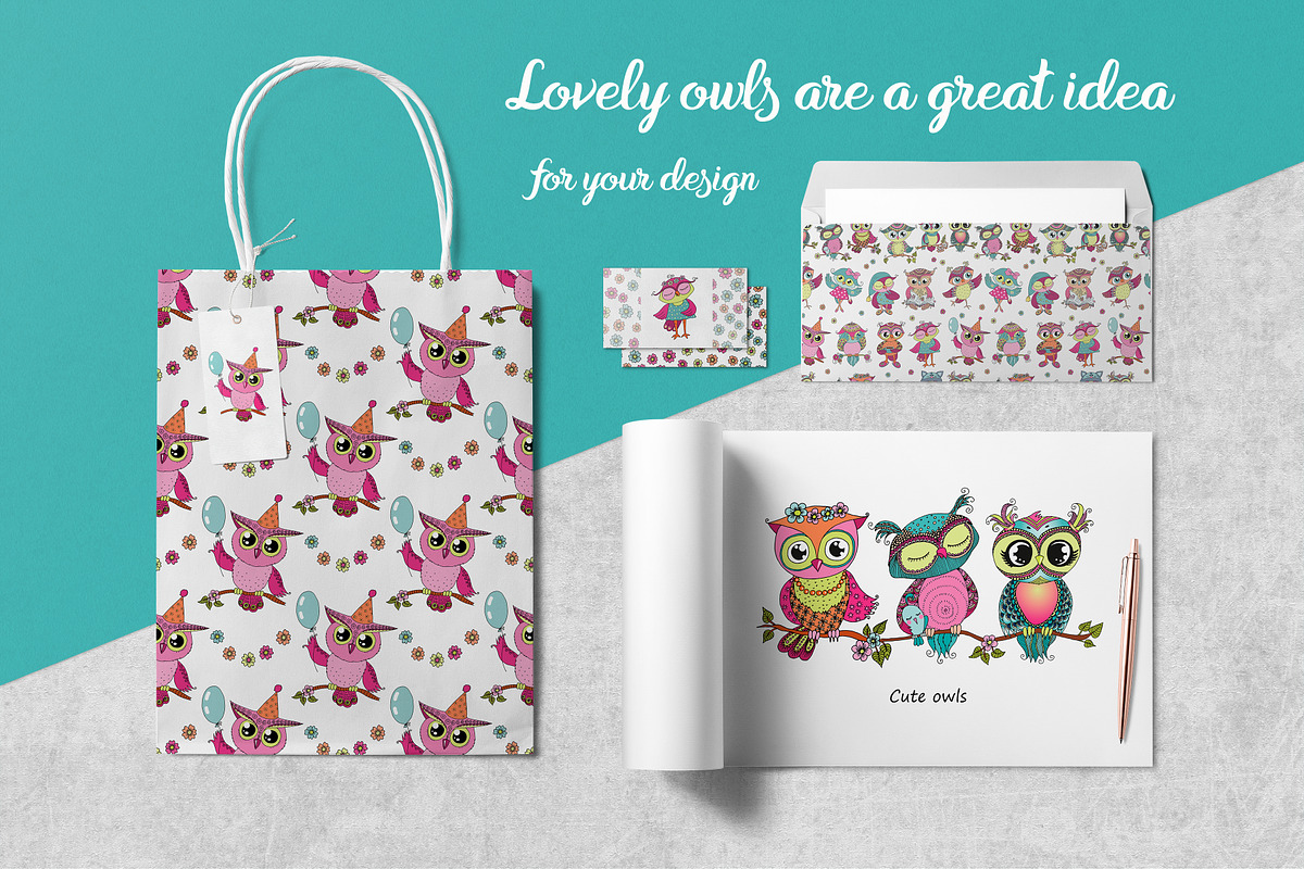 Cute owls, an Object Graphic by Maya Ivart (Photo 9 of 12)
