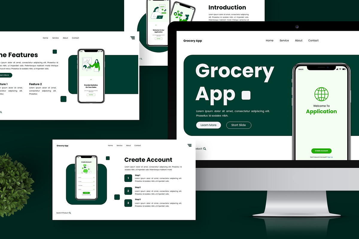 Grocery App - Keynote Templates, a Presentation Template by Deepslide Studio (Photo 2 of 6)