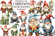 Gnome for the Holidays Set Clipart, an Illustration by Daily.Designs (Thumbnail 1 of 5)