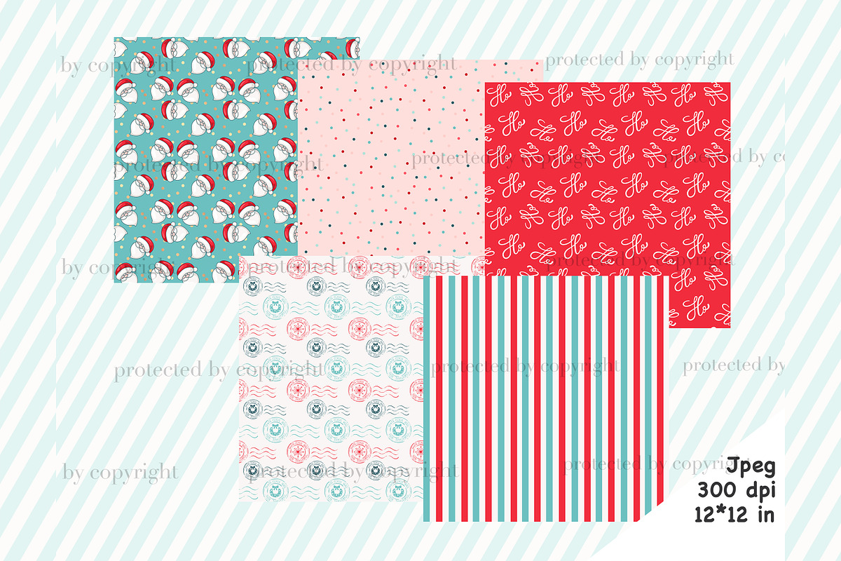 Santa Mail Patterns, a Pattern Graphic by GlamArtZhanna (Photo 2 of 4)