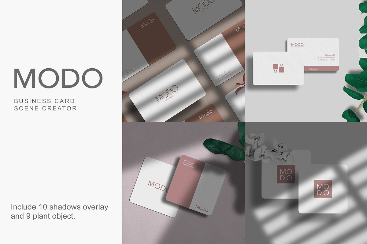Modo - Business Card Scene Creator, a Packaging Mockup by Defa Visual (Photo 1 of 10)