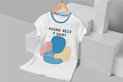 Round Neck T-Shirt Mockup, a Shirt Mockup by megostudi0 (Thumbnail 3 of 7)