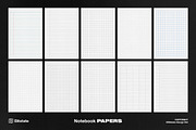 Notebook Paper Backgrounds, a Background Graphic by Bitstate Design (Thumbnail 3 of 3)