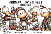 Whimsical Geese Clipart Bundle, an Illustration by OK Design (Thumbnail 1 of 5)