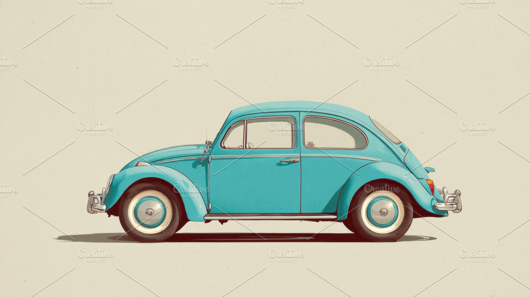 Classic car parked in simple space, a Photo by Beautiful things