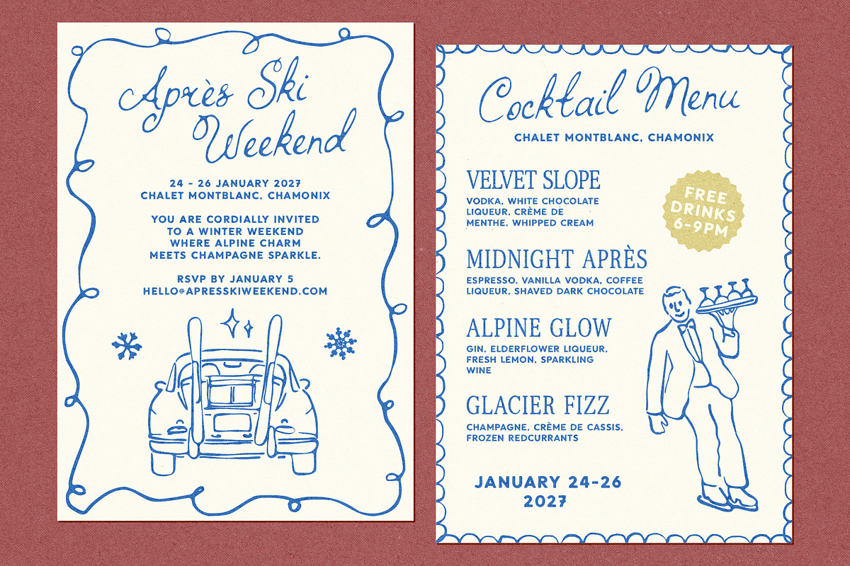 Hand-drawn Après-Ski Clipart Bundle, a Seasonal Illustration by Ayya Studio (Photo 9 of 11)