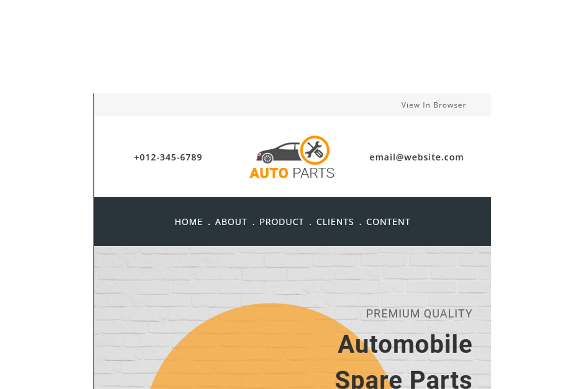 Auto Parts - Responsive Email Template