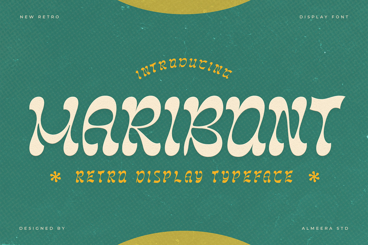 Maribont – Retro Display Typeface, a Blackletter Font by Almeera Std (Photo 1 of 10)