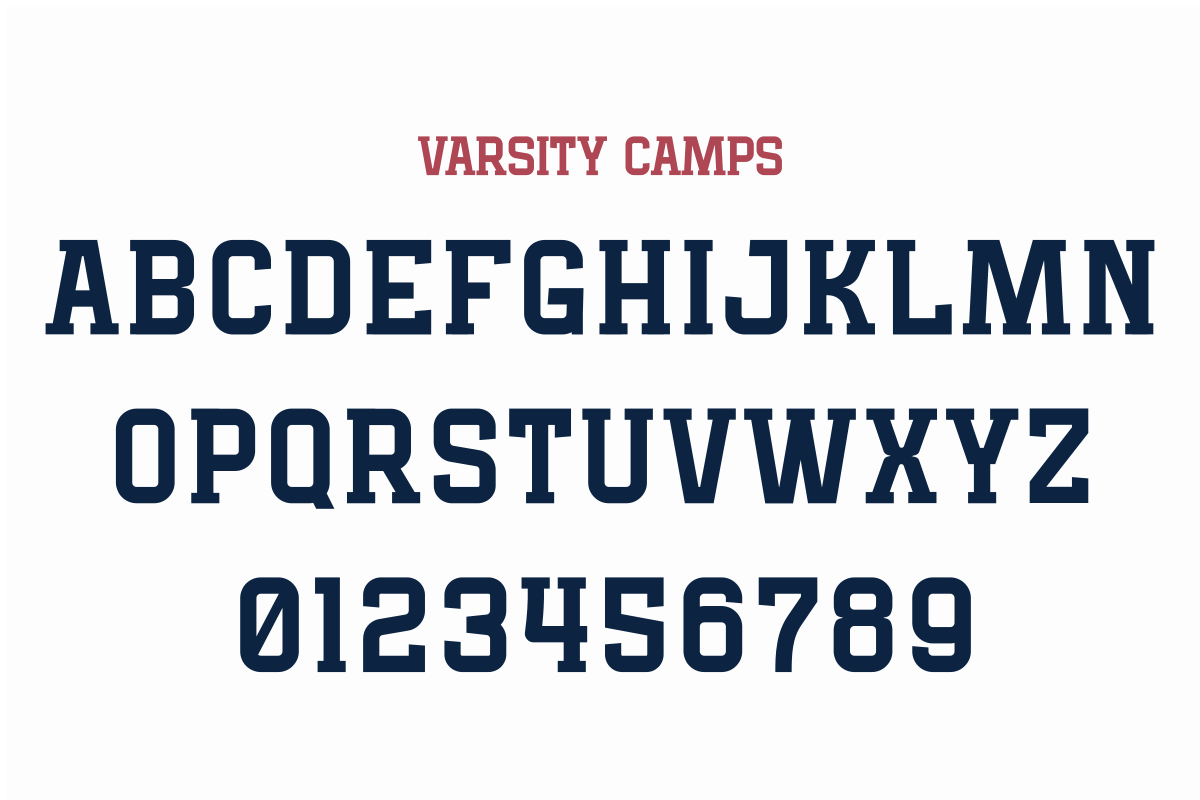 Varsity Camps - Slab Serif Font, a Slab Serif Font by SaktiAvellin (Photo 2 of 5)