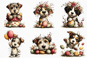 Whimsical Easter Dogs Clipart Png, an Illustration by Craft Nest (Thumbnail 4 of 11)
