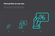 Rate Cut | 16 Thin Line Icons Set, an Outline Icon by Alex Blogoodf (Thumbnail 4 of 15)