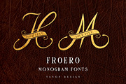 Froero Monogram font, Luxury Logo, a Script Font by Tanondesign (Thumbnail 2 of 4)