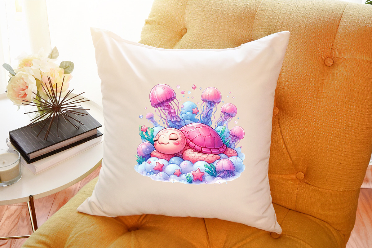 Pink Sea Turtle Clipart, an Illustration by Sublimation Artist (Photo 6 of 6)