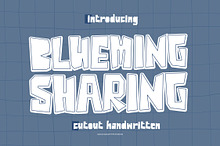 Blueming Sharing Cutout Handwritten