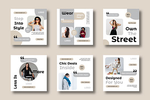 Fashion Social Media Template, a Social Media Template by MightyDesign
