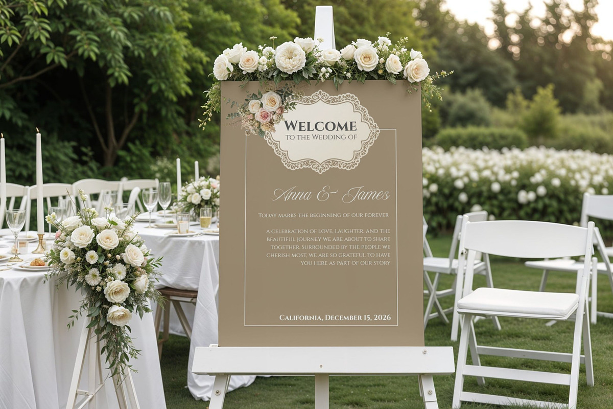 Romantic Beige Wedding Website, a Landing Page Template by Everyday Perfection (Photo 9 of 12)