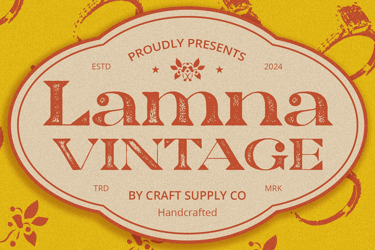 Lamna Vintage, a Sans Serif Font by Craft Supply Co. (Photo 1 of 8)