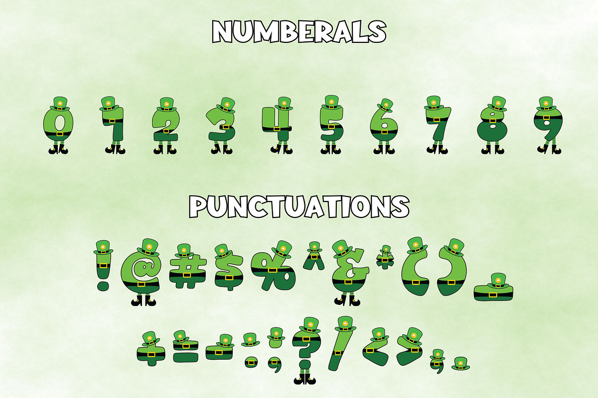 Happy St. Patrick - 6 Color Fonts, a Font by Adalin Shop (Photo 3 of 14)