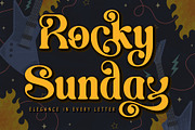 Rocker Sunday, a Sans Serif Font by Letterara (Thumbnail 1 of 13)