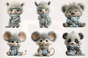 Watercolor Nursery Animals Clipart, a Transportation Illustration by Digital Artistic99 (Thumbnail 2 of 9)