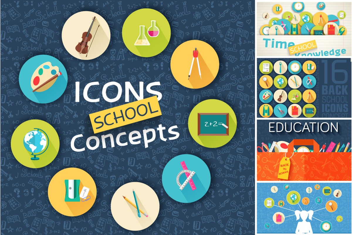 back to school icons vector concept, an Icon by LineTale (Photo 1 of 5)