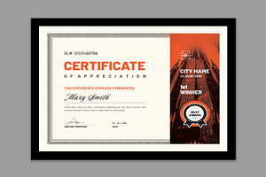 Certificate Template, a Stationery Template by MightyDesign