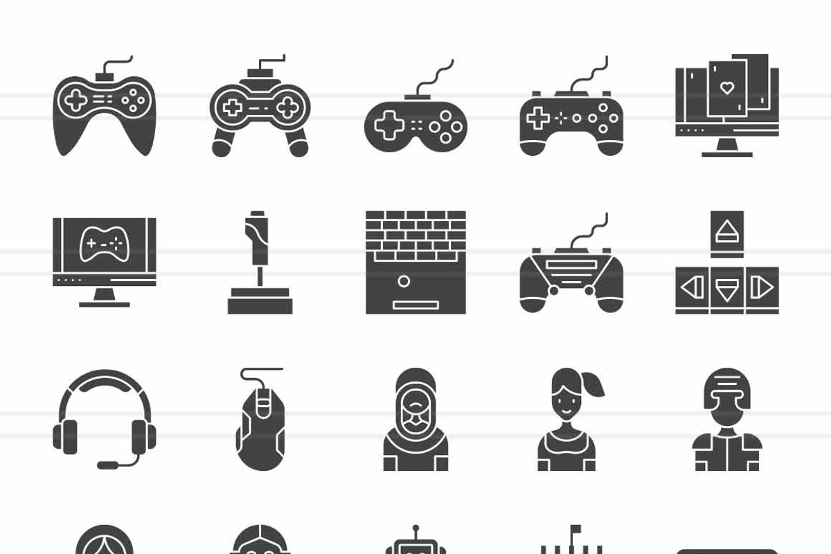 50 Games & Entertainment Glyph Icons, an Icon by IconBunny (Photo 2 of 2)