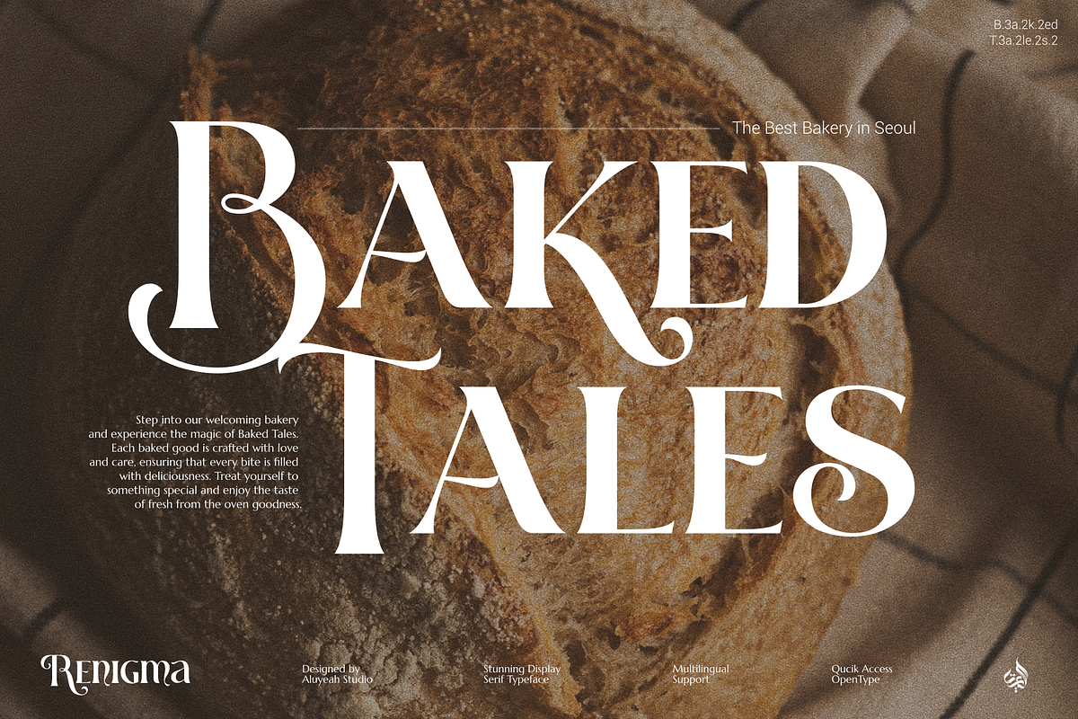 Renigma, a Serif Font by Aluyeah Studio (Photo 11 of 15)