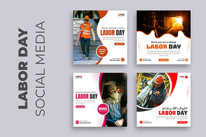 Labor Day Social Media Post Design, a Social Media Template by nandinigraphics