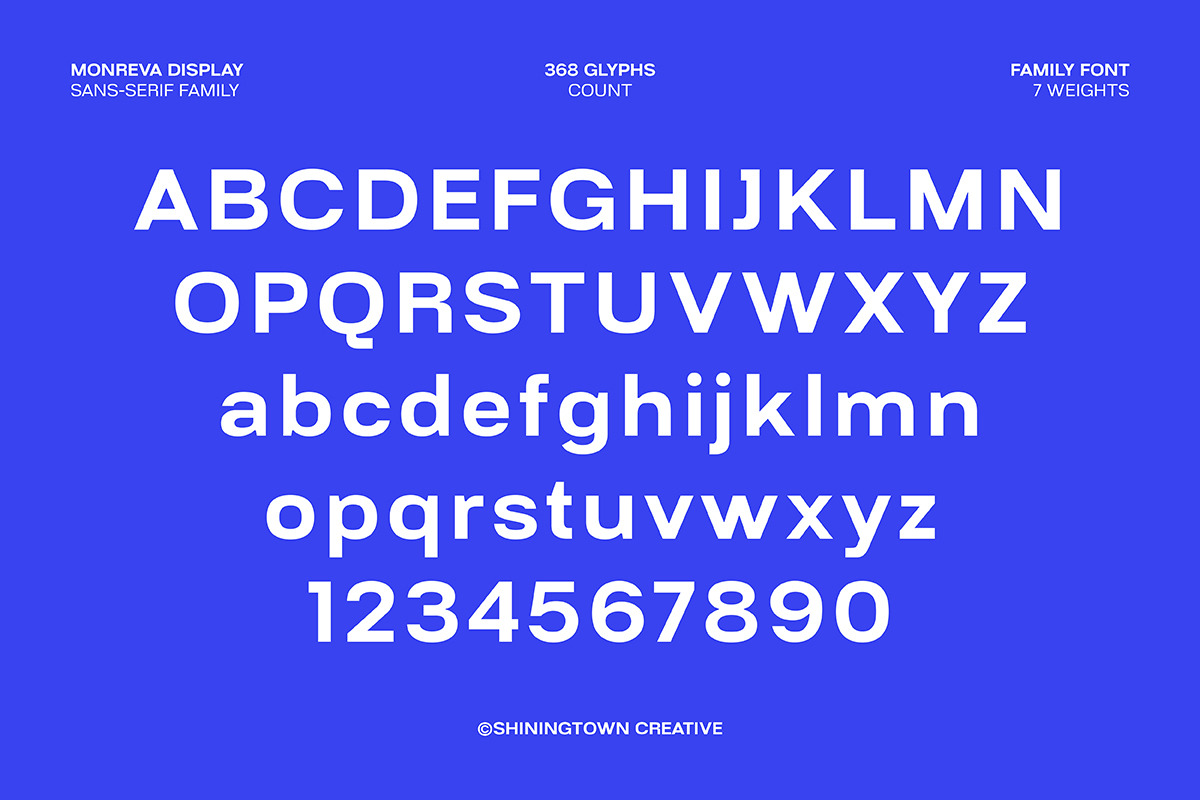 Monreva Display — 7 Weights (+Bonus), a Sans Serif Font by Shiningtown Creative (Photo 11 of 15)