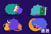 Set Of Eid Ramadan Elements, a Seasonal Illustration by MISS CHATZ (Thumbnail 1 of 3)