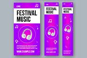 Music Web Banner Set, a Social Media Template by CreativeShaper (Thumbnail 3 of 4)