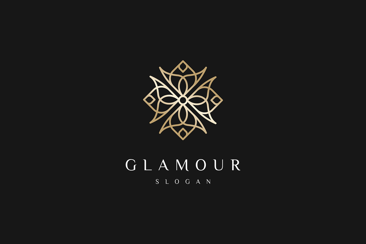 Flower Ornament Gold Decoration Logo, a Branding & Logo Template by ika trisiana