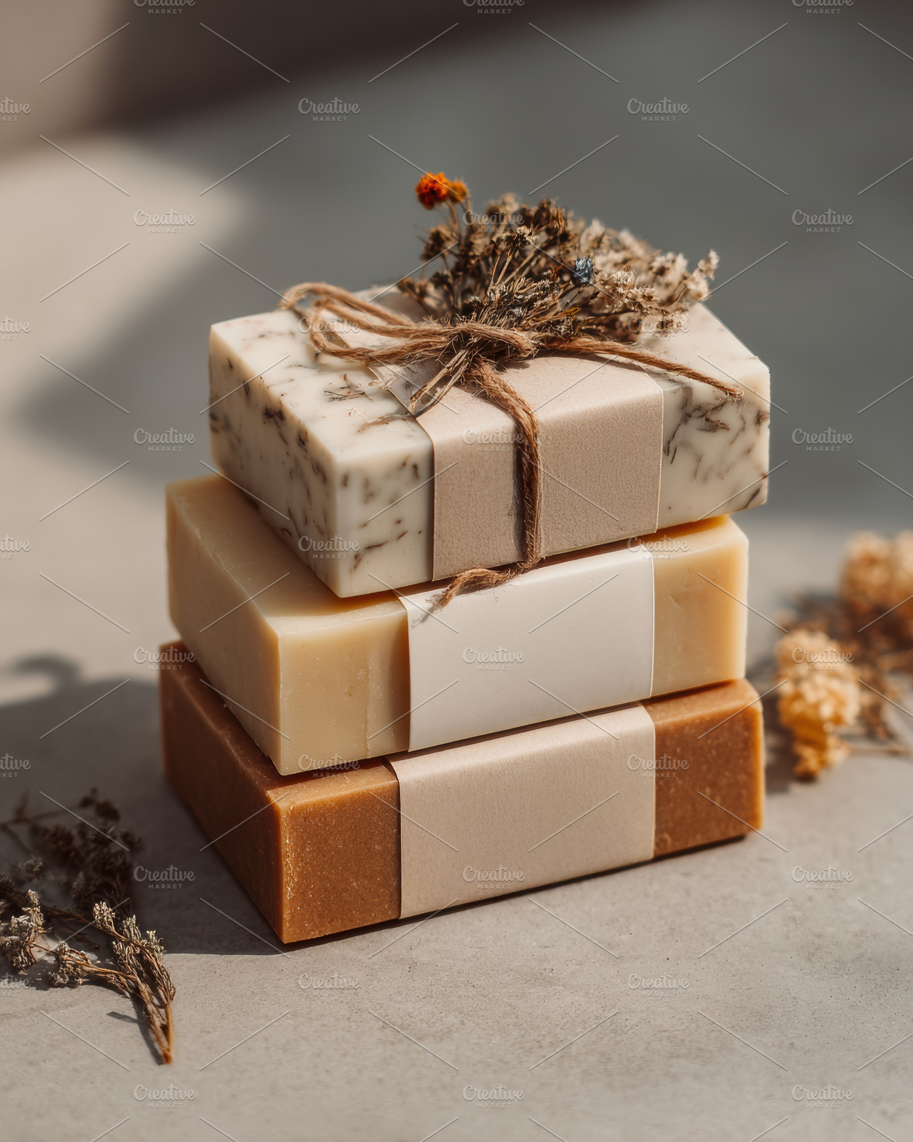Close-Up of Stacked Soap Bars, a Beauty & Fashion Photo by Virgo Studio