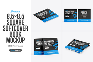Square Softcover Book Mockup