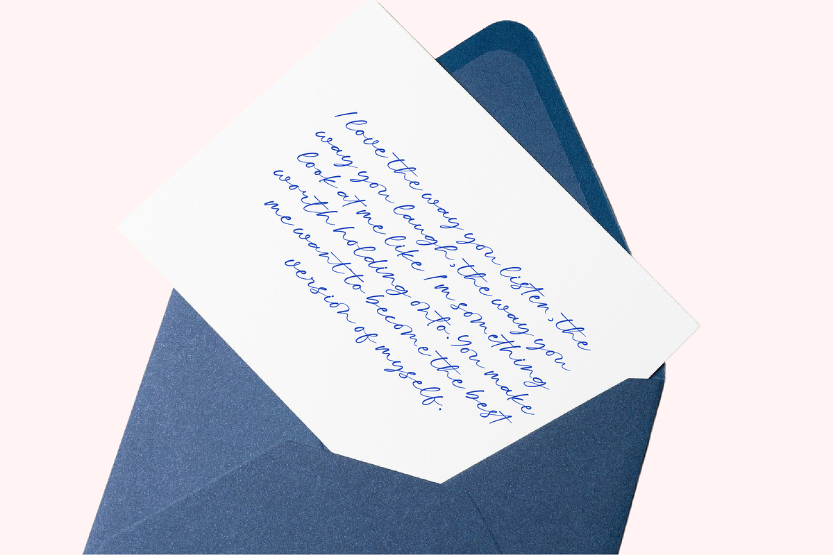 Letters Blushing Touch Sticky Note, a Script Font by Letterena Studios Script (Photo 7 of 15)