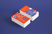 Orange Minimalism Business Card, a Business Card Template by graphicook (Thumbnail 2 of 3)