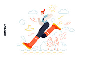Company, flat web illustrations, a Templates & Theme by Grivina's shop (Thumbnail 4 of 27)