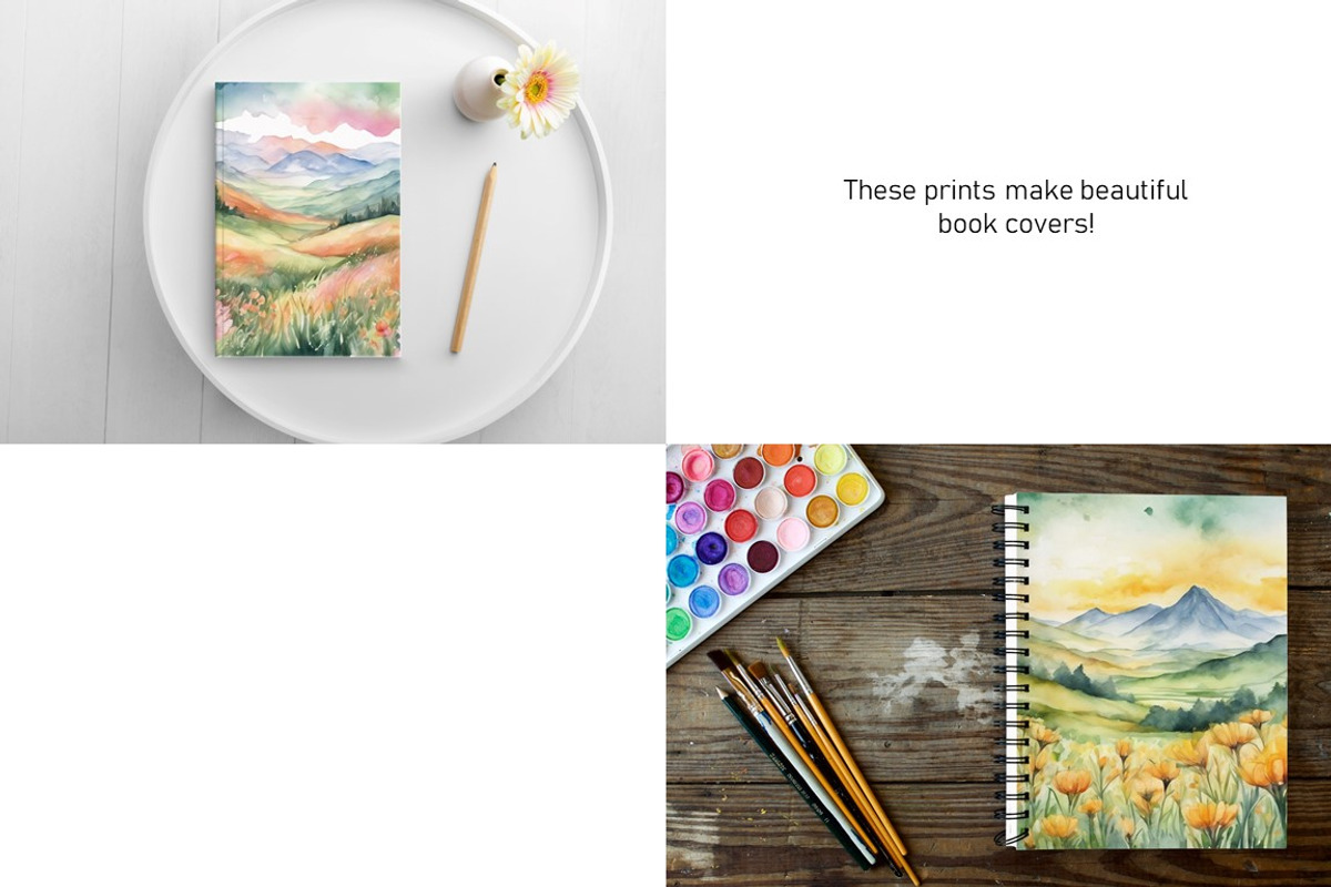 Watercolor Mountain Landscapes Set 1, a Decorative Illustration by Kat's Artful Creations (Photo 9 of 10)