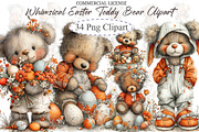 Whimsical Easter Teddy Bear Clipart, an Illustration by designcity5 (Thumbnail 1 of 5)