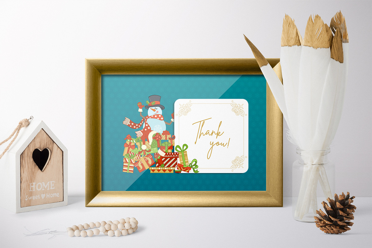 Cute Snowmen Set, a Decorative Illustration by MaljukArt (Photo 14 of 14)
