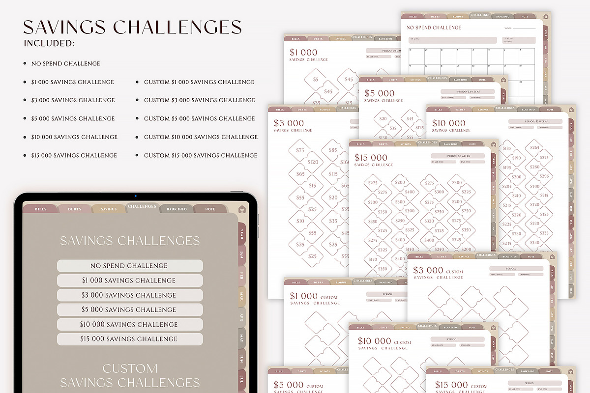 Digital Budget Planner iPad, a Presentation Template by SofiaDesign16 (Photo 5 of 8)