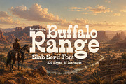 Buffalo Range - Slab Serif Font, a Slab Serif Font by HipFonts (Thumbnail 1 of 10)