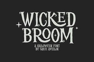 Wicked Broom - A Halloween Font, a Handwritten Font by SaktiAvellin