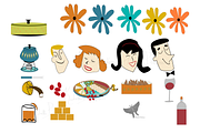 Mid Century Modern Asset Bundle, a Decorative Illustration by Kimbella Buckman Designs (Thumbnail 4 of 6)