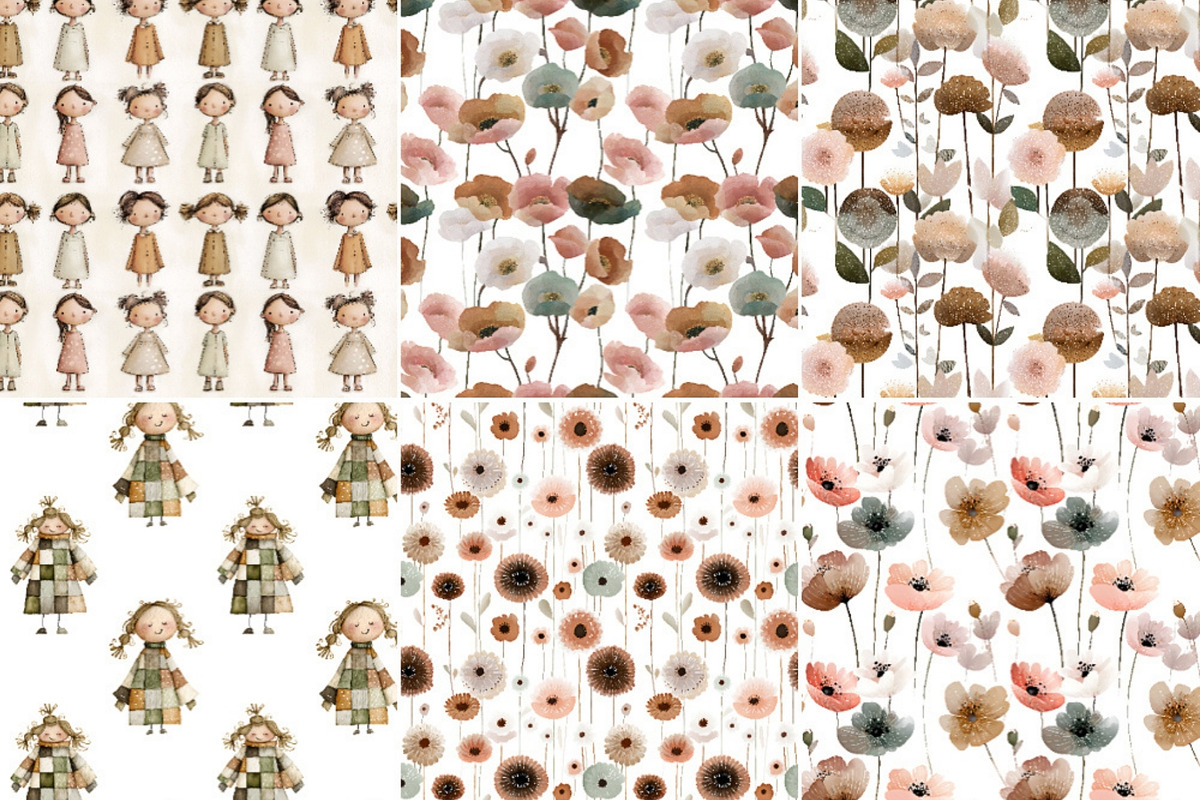 Floral Nursery Animals Clipart, a Decorative Illustration by Nicole Branger Art (Photo 10 of 19)