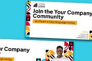 Language Course Twitter Header, a Print Template by Esensifiksi.studio (Thumbnail 2 of 3)