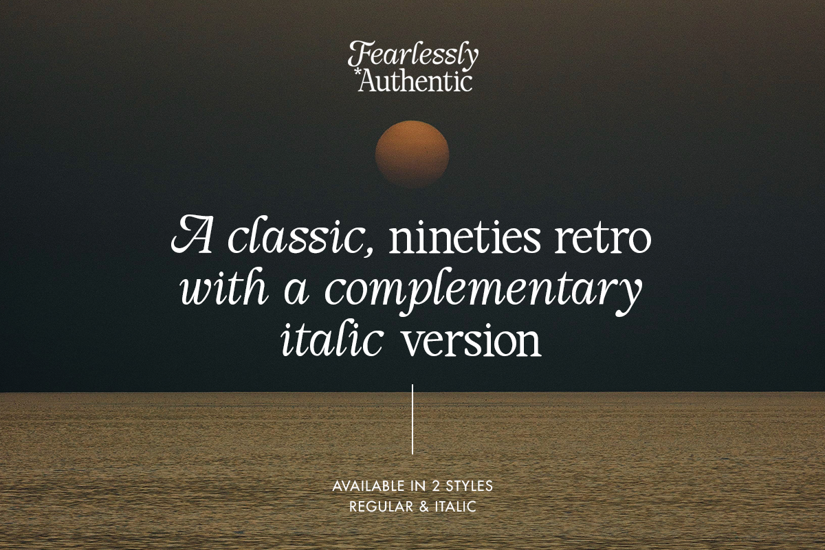 Fearlessly Authentic - Nineties Font, a Serif Font by Dharmas Foundry (Photo 14 of 15)