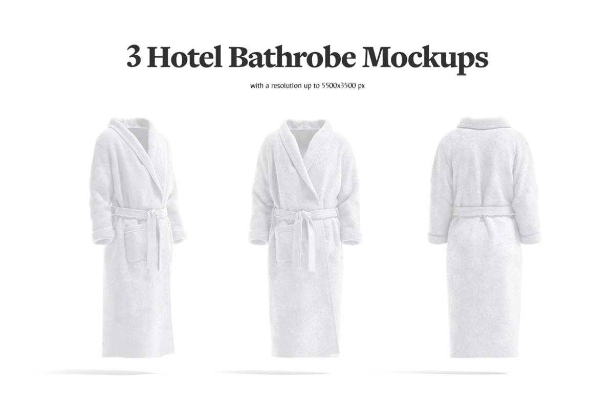 Hotel Bathrobe Mockup, an Apparel Mockup by rebrandy (Photo 3 of 11)