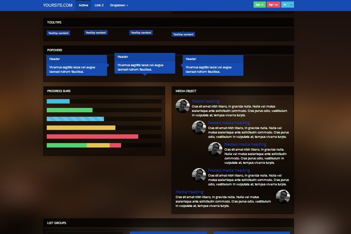 Bootstrap 3.0. Glossy blue theme, a Bootstrap Template by Bootstraptor (Photo 4 of 5)